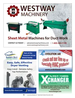 Page 72: Westway Machinery, Builders Best, Evolution Air, HVAC Xchanger